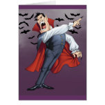 Funny Cartoon Vampire with Bats by Al Rio Cards