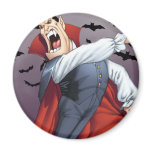 Funny Cartoon Vampire with Bats by Al Rio Magnets