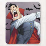 Funny Cartoon Vampire with Bats by Al Rio Mouse Pads