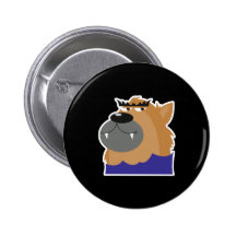 funny cartoon werewolf wolf pins