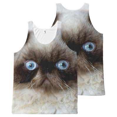 Funny Cat All-Over Printed Tank Top All-Over Print Tank Top