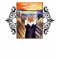 Funny cat art tee - The Scream