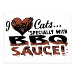 Funny Cat BBQ Postcard