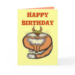 Funny cat birthday card