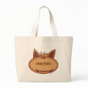 Funny Cat Face, <YOUR TEXT> bags by customize_it Funny Cat Face, <YOUR TEXT> bags