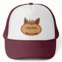 Funny Cat Face, <YOUR TEXT> hats by customize_it Funny Cat Face, <YOUR TEXT> hats