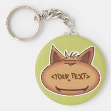Funny Cat Face, <YOUR TEXT> Keychains