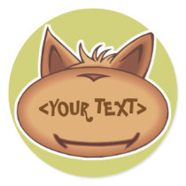 Funny Cat Face, <YOUR TEXT> stickers