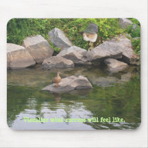 Funny Cat Hunting in Camo Mousepads