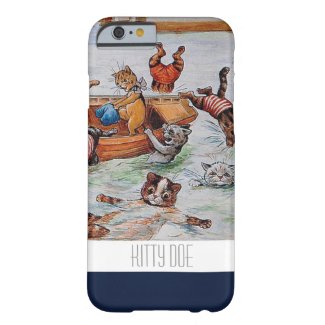 Funny Cat iPhone6 Case - Louis Wain's Boating Cats iPhone 6 Case