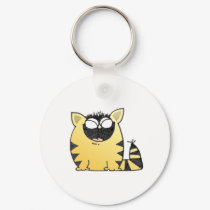 Riso engraçado do gato porta chaves