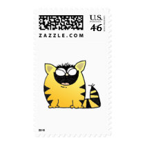 Funny cat laugh postage