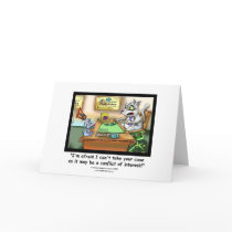 Funny Cat & Lawyer Funny Greeting Card