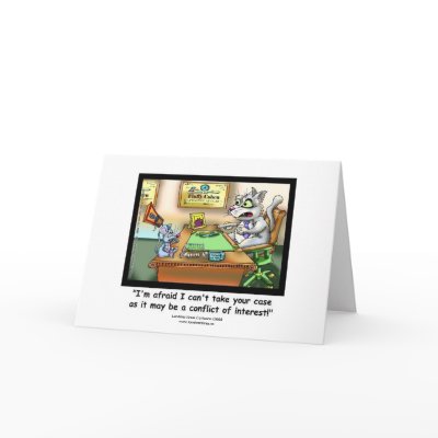Funny Cat   Lawyer Funny Greeting Card by beardiethor123
