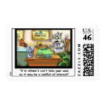 Funny Cat & Lawyer Funny Postage Stamps