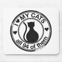 Funny cat logo mousepads