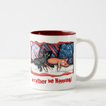Funny Cat Nap Coffee Mug by jamiecreates1 Funny Cat Nap Coffee Mug
