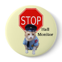 Funny Cat Officer/Hall Monitor buttons