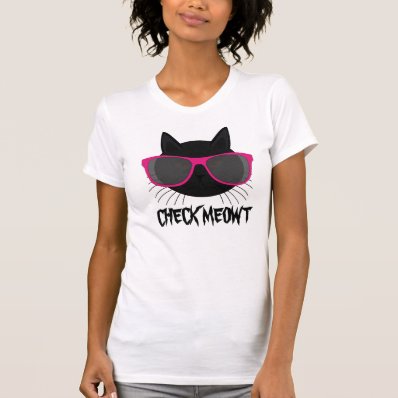 Funny Cat T-shirts, Check Meowt Tees