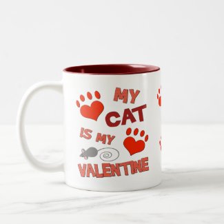 Funny Cat Valentine's Day Mug mug