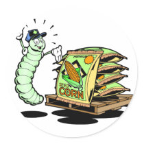Funny Caterpillar and Seeds stickers by doonidesigns Funny Caterpillar and Seeds stickers