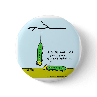 Funny Caterpillar Sweettalk Garden Cartoon button