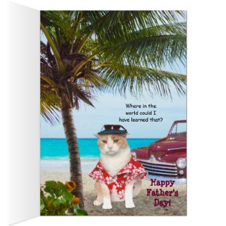 Funny Cats, Fun Loving Son, Father's Day Greeting Card