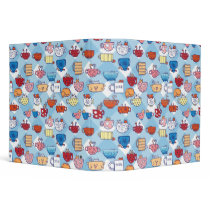 Funny cats in cups binder
