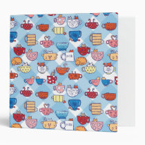 Funny cats in cups binder binders