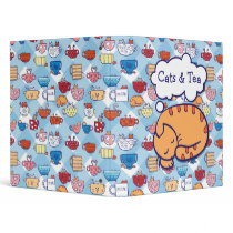 Funny cats in cups binder (editable text)