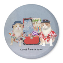 Funny Cats in Hawaiian Shirts magnets