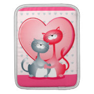Funny cats in love, iPad sleeve rickshawsleeve