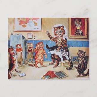 Funny Cats Postcard: The Naughty Puss by L.Wain postcard