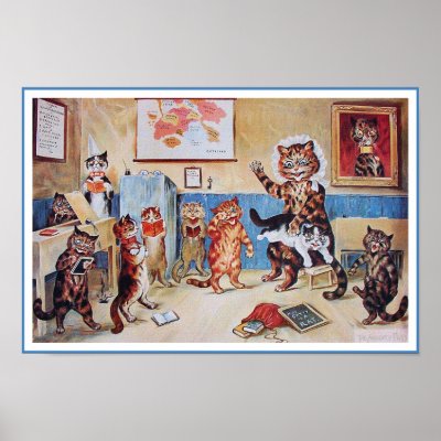 Funny Cats Poster Print: The Naughty Puss by VintagePets