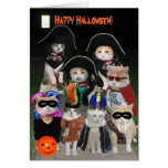 Funny Cats Prowling on Halloween Cards
