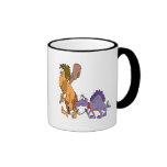 funny caveman and pet dinosaur coffee mugs