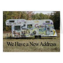 Funny Change of Address Card - Graffiti Trailer