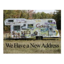 Funny Change of Address Card - Graffiti Trailer Postcards