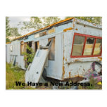 Funny Change of Address Card: Trailer Home Post Card