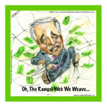 Funny Charlie Rangel Poster "Rangel Web We Weave" posters