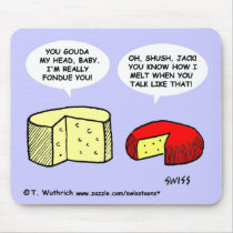 Funny Cheese Cartoon Computer mousepads