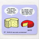 Funny Cheese Cartoon Computer Mouse Mat
