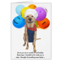 Funny Chef Dog/Lab Birthday cards