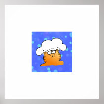 Funny Chef | Funny kitty Chef Print