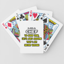 Funny Chef T-Shirts and Gifts Bicycle Card Decks