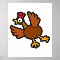 funny chicken poster
