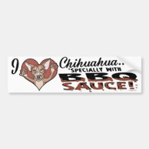 Funny Chihuahua BBQ Bumper Sticker
