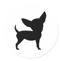 Funny Chihuahua Round Stickers