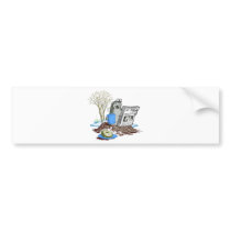 Funny Chillin' Out Groundhog bumper stickers
