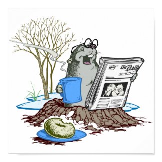 Funny Chillin' Out Groundhog print